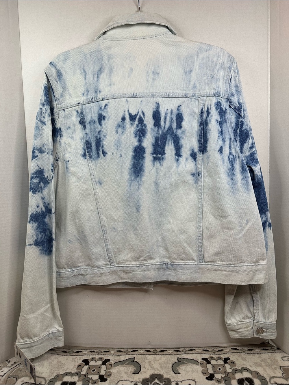 Seven7 Light Blue & White Tie-Dye Denim Jacket, size XL, NWT - Picture 6 of 7